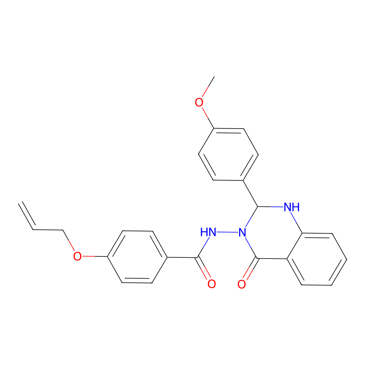 N-[2-(4-methoxyphenyl)-4-oxo-1,2-dihydroquinazolin-3-yl]-4-prop-2-enoxybenzamide molecular structure, CAS 723251-42-1