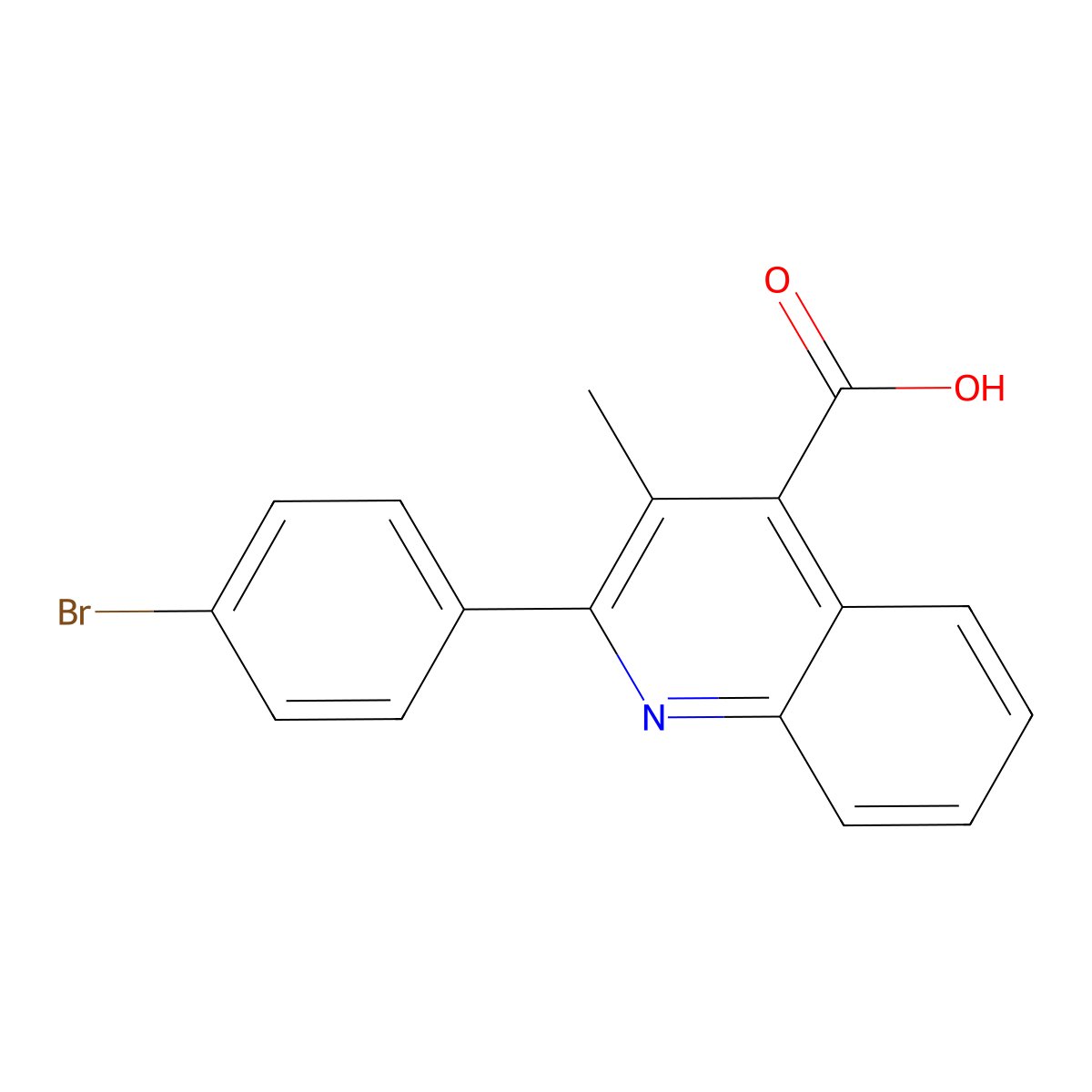 2-(4-Bromophenyl)-3-methylquinoline-4-carboxylic acid molecular structure, CAS 723252-42-4