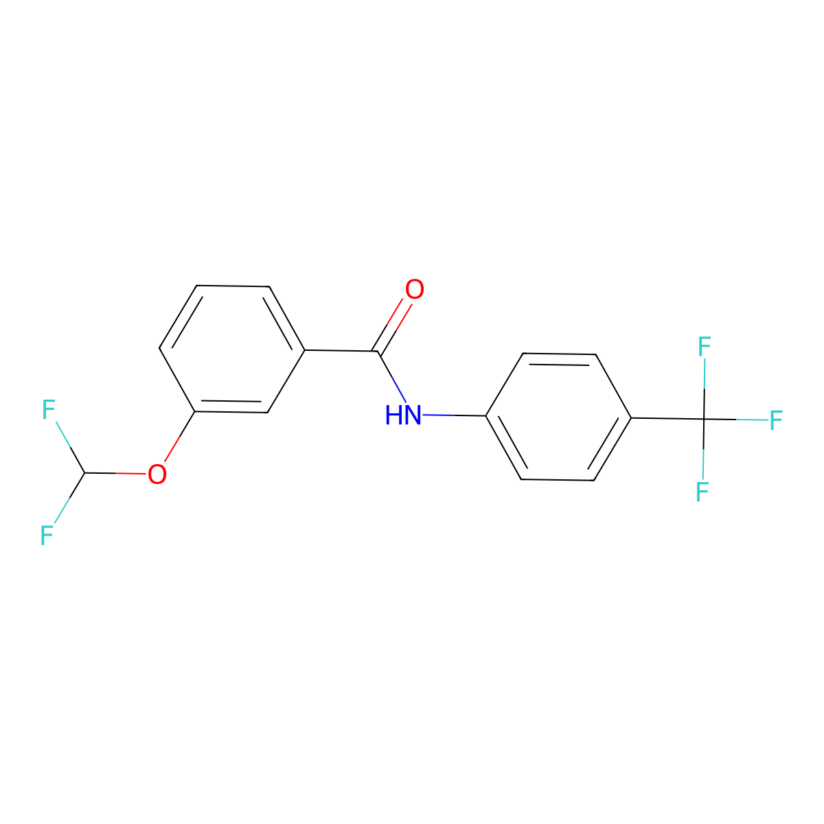 3-(difluoromethoxy)-N-[4-(trifluoromethyl)phenyl]benzamide molecular structure, CAS 723252-61-7