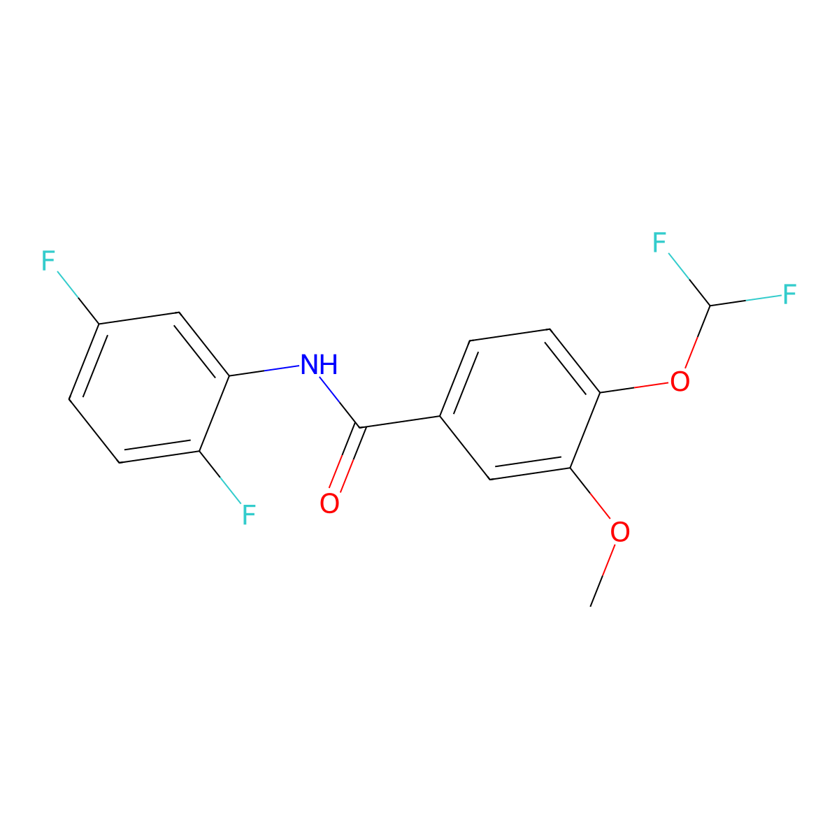 4-(difluoromethoxy)-N-(2,5-difluorophenyl)-3-methoxybenzamide molecular structure, CAS 723252-62-8