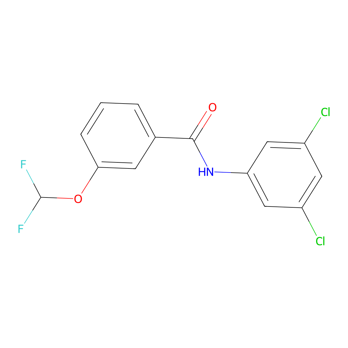 N-(3,5-dichlorophenyl)-3-(difluoromethoxy)benzamide molecular structure, CAS 723252-66-2