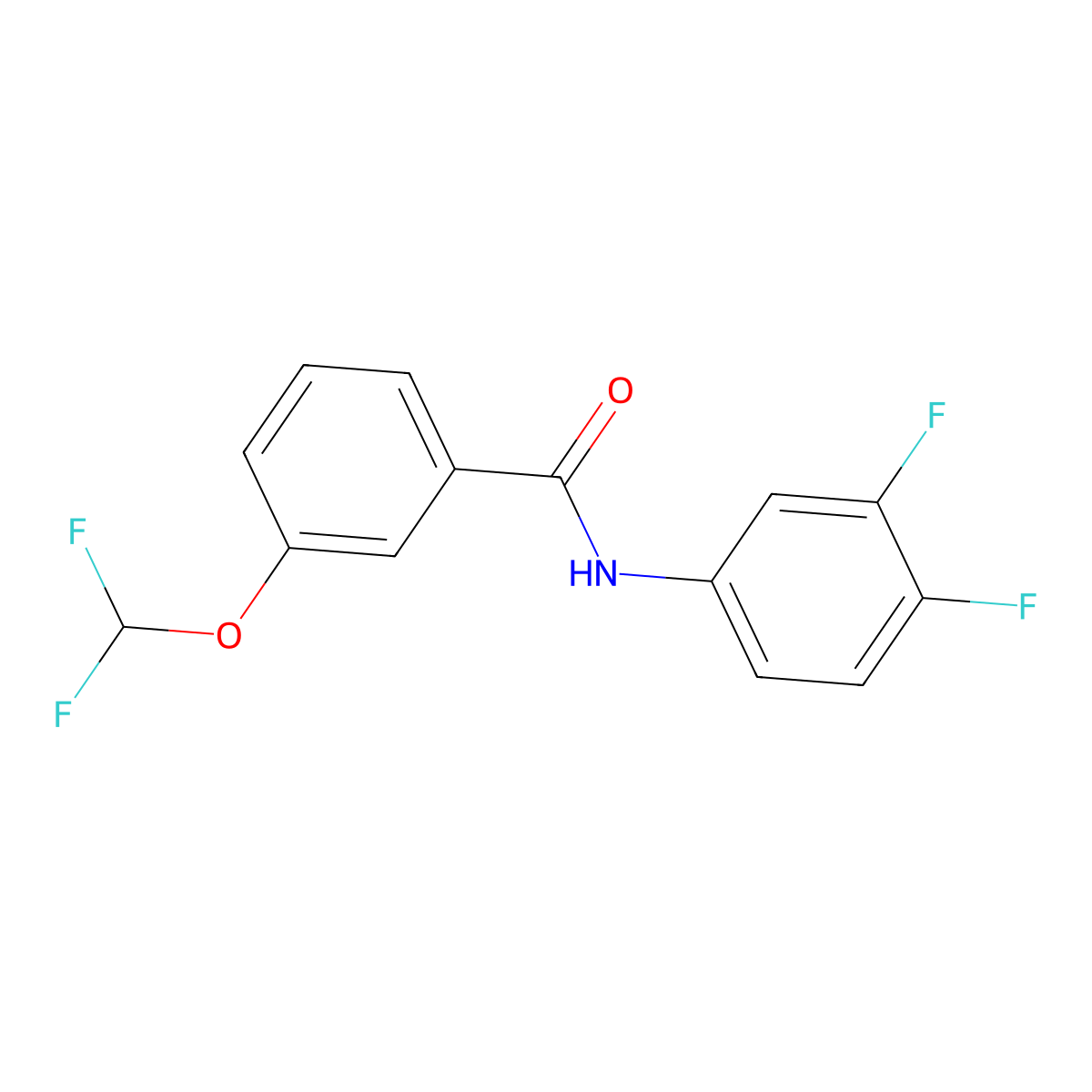 3-(difluoromethoxy)-N-(3,4-difluorophenyl)benzamide molecular structure, CAS 723252-69-5