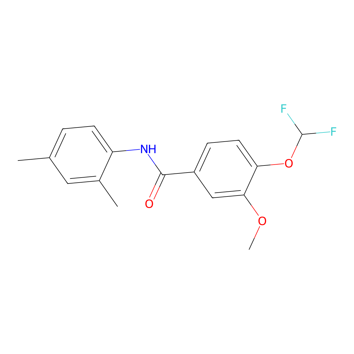 4-(difluoromethoxy)-N-(2,4-dimethylphenyl)-3-methoxybenzamide molecular structure, CAS 723252-83-3