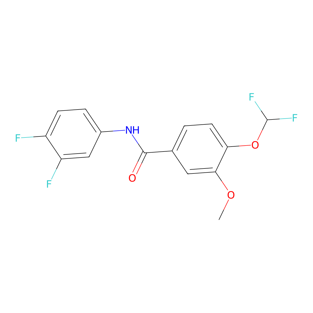 4-(difluoromethoxy)-N-(3,4-difluorophenyl)-3-methoxybenzamide molecular structure, CAS 723252-93-5