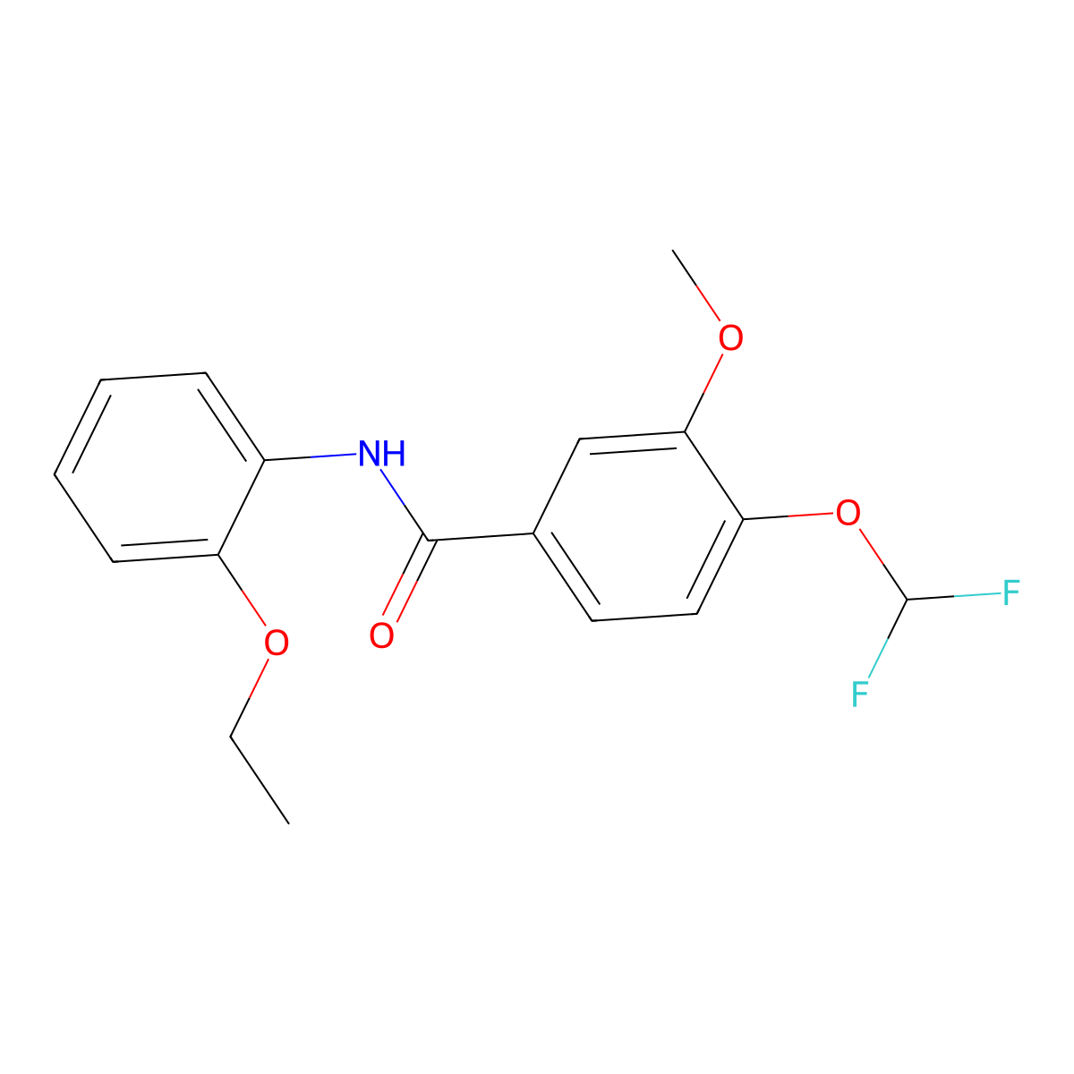 4-(difluoromethoxy)-N-(2-ethoxyphenyl)-3-methoxybenzamide molecular structure, CAS 723253-32-5