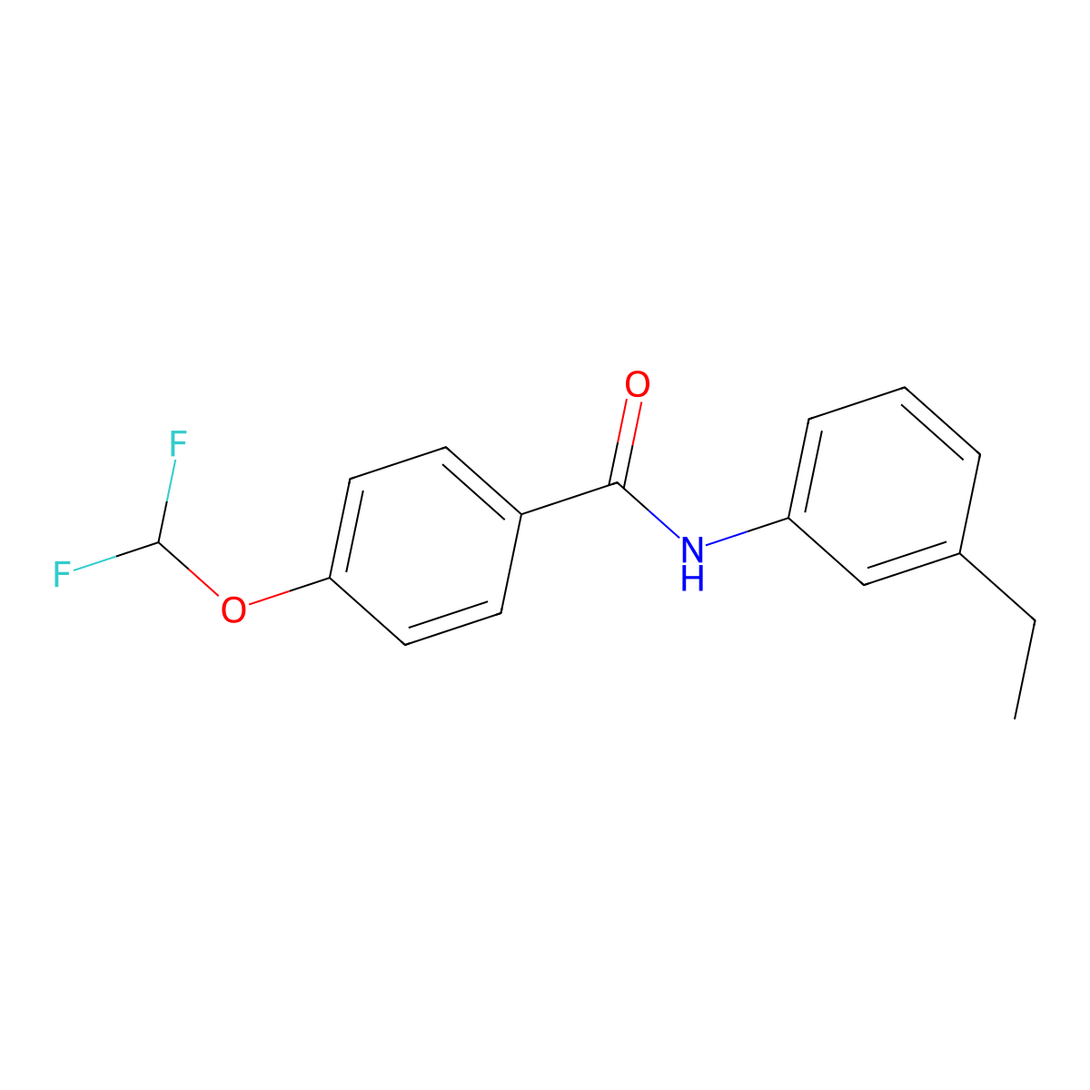 4-(difluoromethoxy)-N-(3-ethylphenyl)benzamide molecular structure, CAS 723253-61-0