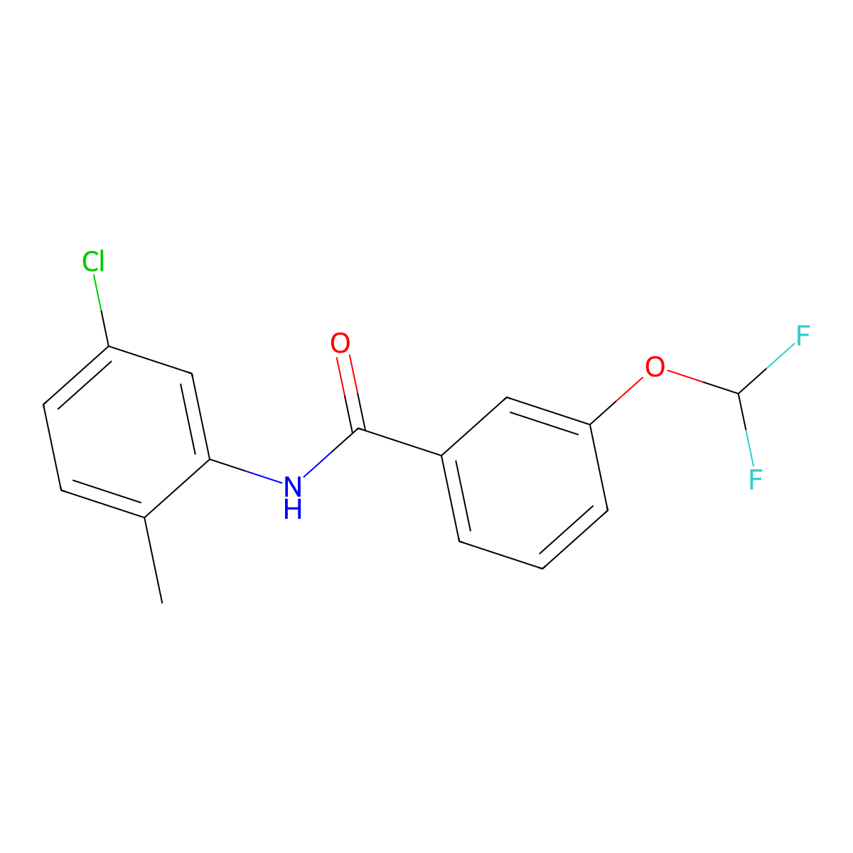 N-(5-chloro-2-methylphenyl)-3-(difluoromethoxy)benzamide molecular structure, CAS 723253-62-1