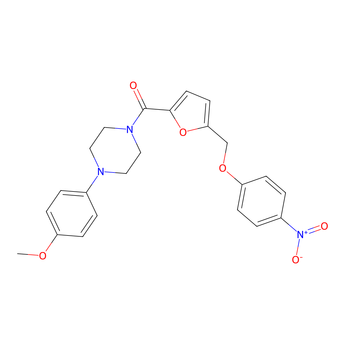 1-[5-({4-Nitrophenoxy}methyl)-2-furoyl]-4-(4-methoxyphenyl)piperazine molecular structure, CAS 723253-64-3