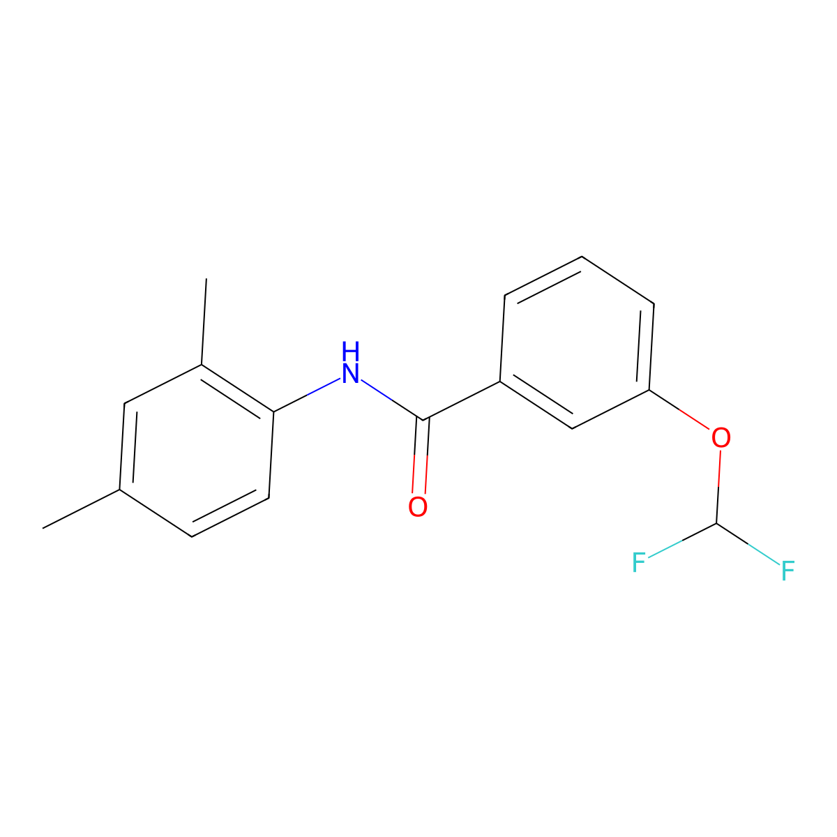 3-(difluoromethoxy)-N-(2,4-dimethylphenyl)benzamide molecular structure, CAS 723253-87-0