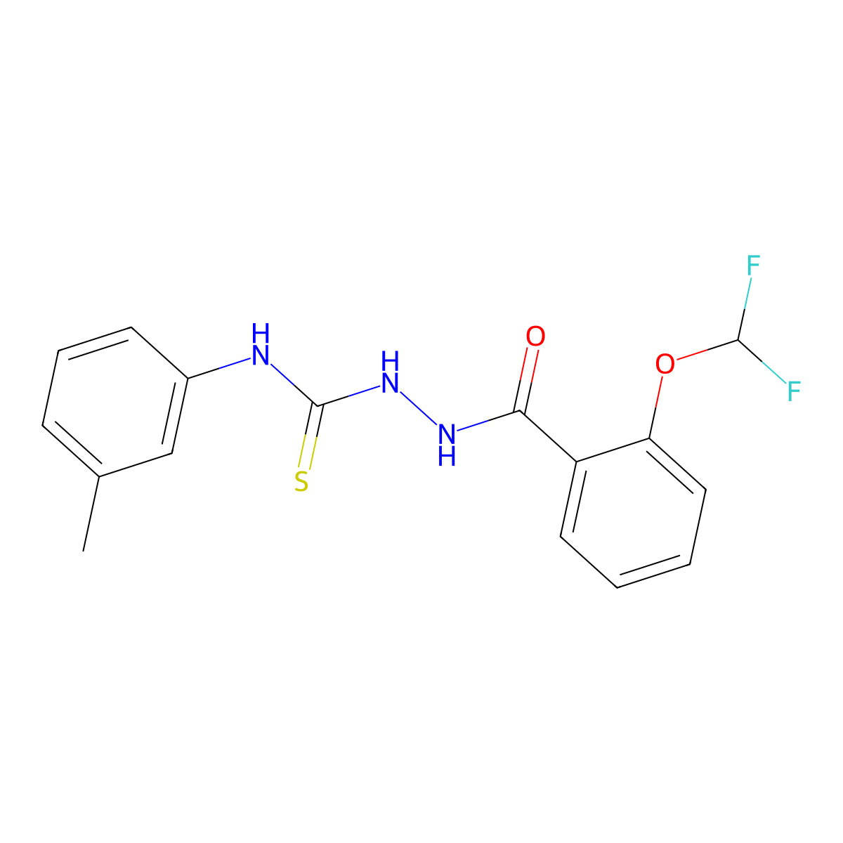 1-[[[2-(Difluoromethoxy)phenyl]-oxomethyl]amino]-3-(3-methylphenyl)thiourea molecular structure, CAS 723254-02-2