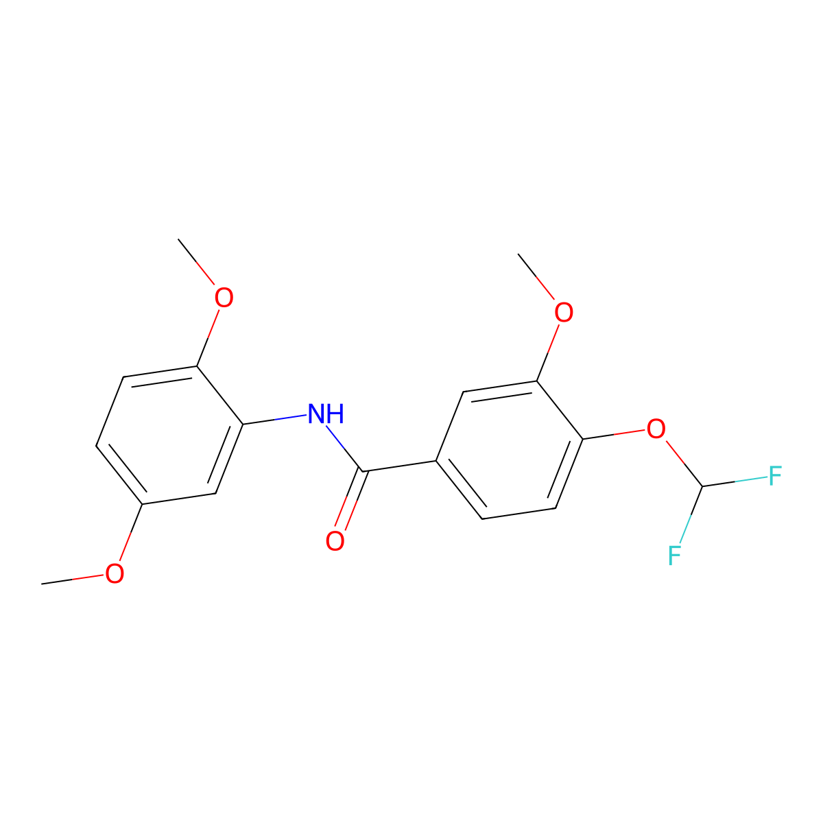 4-(difluoromethoxy)-N-(2,5-dimethoxyphenyl)-3-methoxybenzamide molecular structure, CAS 723254-13-5