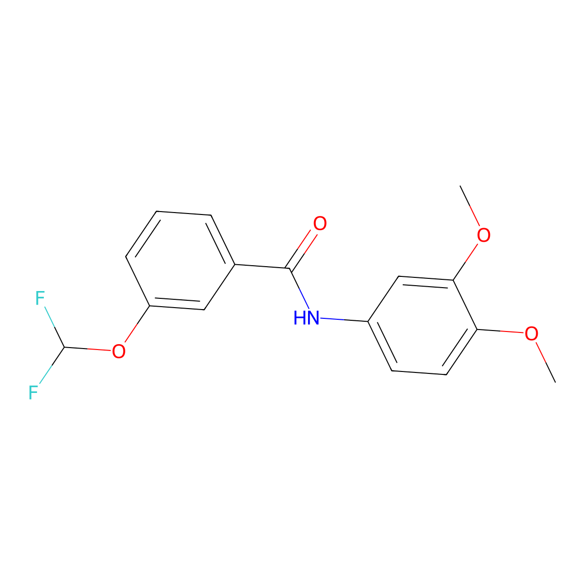 3-(difluoromethoxy)-N-(3,4-dimethoxyphenyl)benzamide molecular structure, CAS 723254-27-1