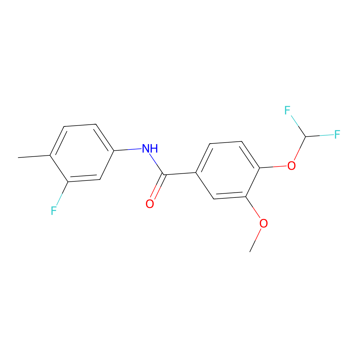4-(difluoromethoxy)-N-(3-fluoro-4-methylphenyl)-3-methoxybenzamide molecular structure, CAS 723254-46-4