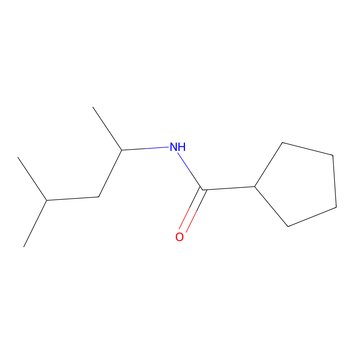 N-(1,3-dimethylbutyl)cyclopentanecarboxamide molecular structure, CAS 723254-71-5