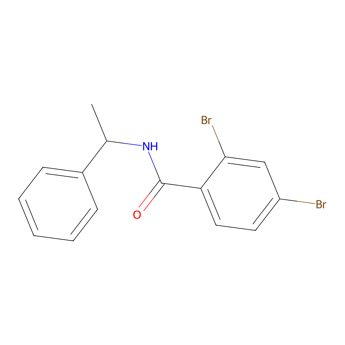 2,4-dibromo-N-(1-phenylethyl)benzamide molecular structure, CAS 723254-81-7