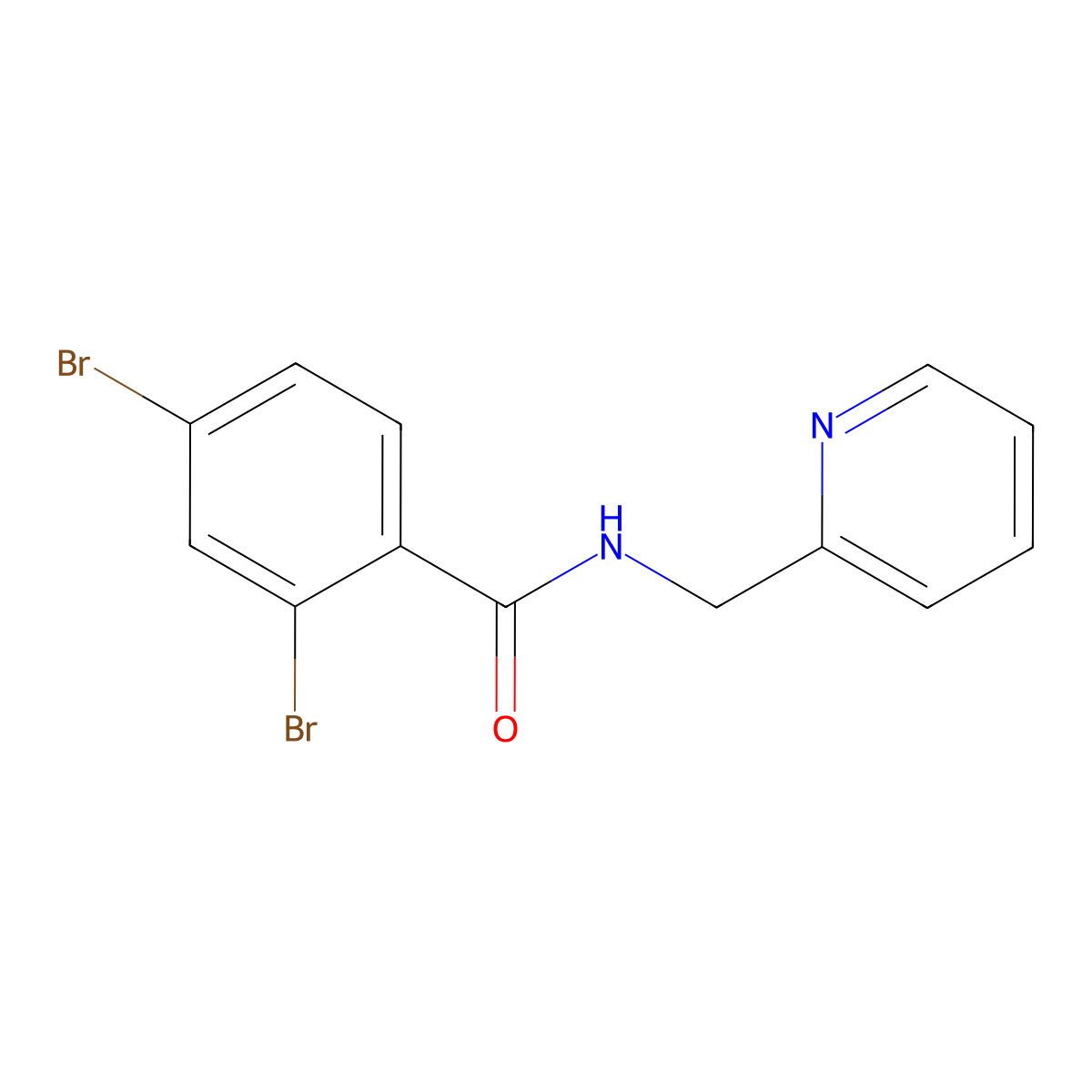 2,4-dibromo-N-(2-pyridinylmethyl)benzamide molecular structure, CAS 723254-91-9