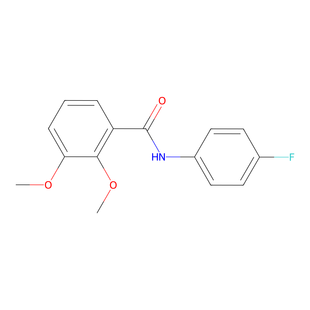 N-(4-fluorophenyl)-2,3-dimethoxybenzamide molecular structure, CAS 723255-38-7