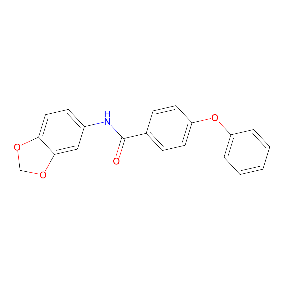 N-(1,3-benzodioxol-5-yl)-4-phenoxybenzamide molecular structure, CAS 723255-49-0