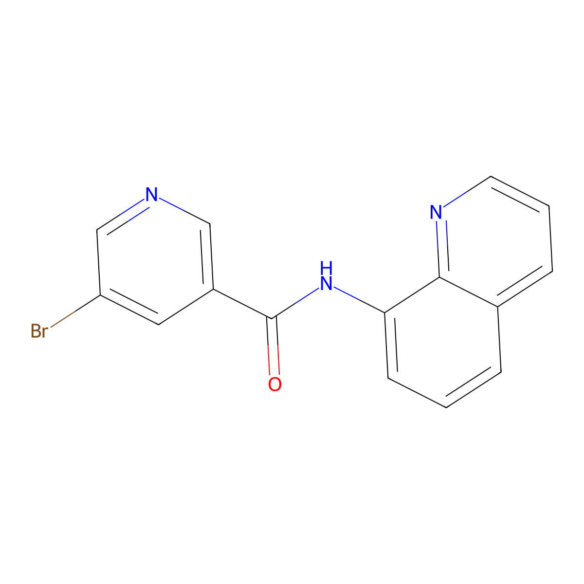5-bromo-N-(8-quinolinyl)nicotinamide molecular structure, CAS 723255-57-0