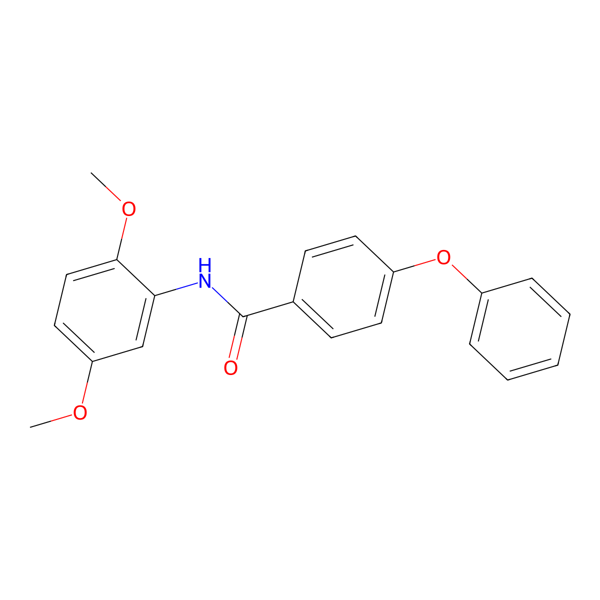 N-(2,5-dimethoxyphenyl)-4-phenoxybenzamide molecular structure, CAS 723255-61-6
