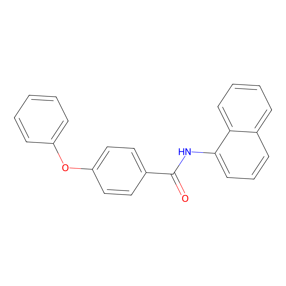 N-naphthalen-1-yl-4-phenoxybenzamide molecular structure, CAS 723255-62-7
