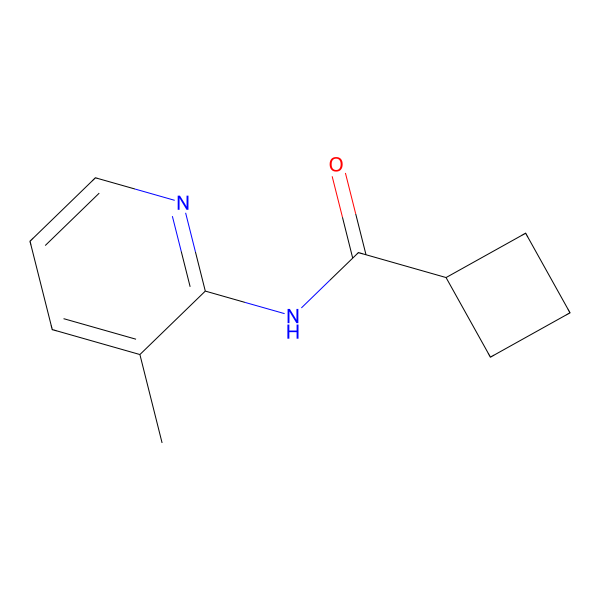 N-(3-methylpyridin-2-yl)cyclobutanecarboxamide molecular structure, CAS 723255-85-4