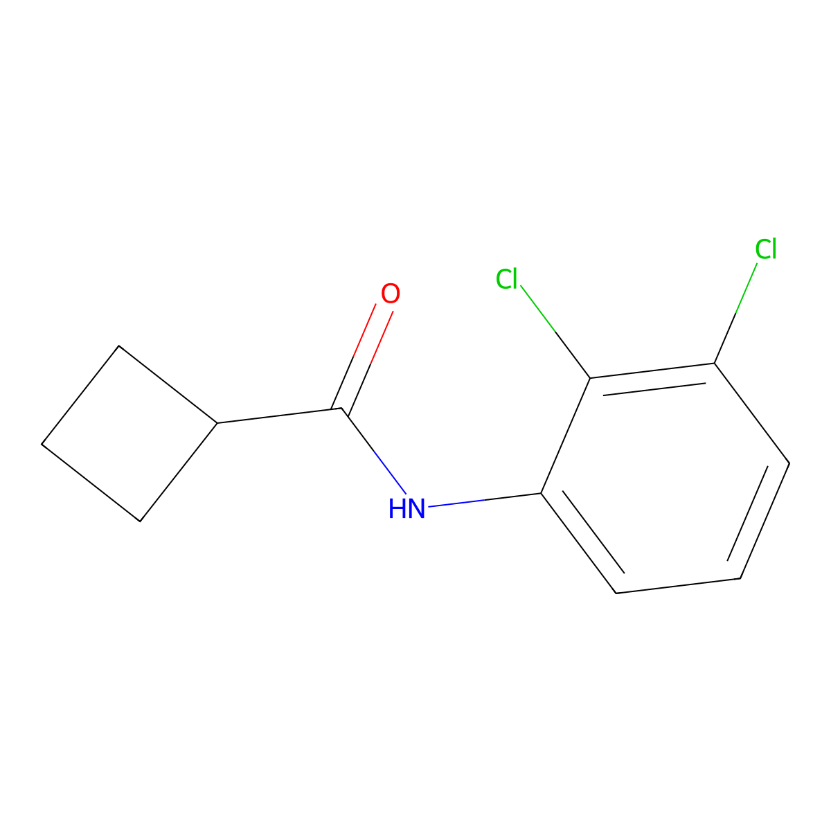 N-(2,3-dichlorophenyl)cyclobutanecarboxamide molecular structure, CAS 723255-88-7