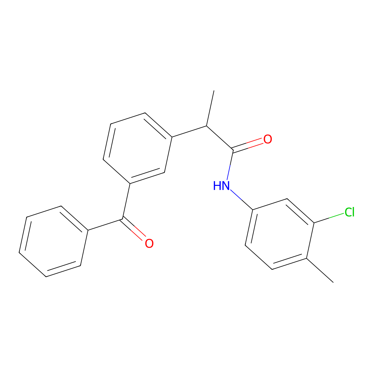 2-(3-benzoylphenyl)-N-(3-chloro-4-methylphenyl)propanamide molecular structure, CAS 723256-17-5