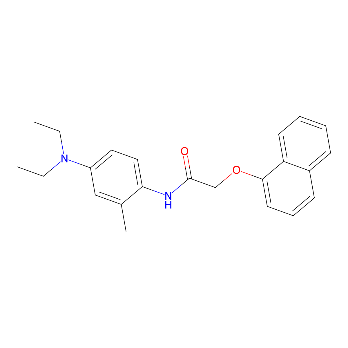 N-[4-(diethylamino)-2-methylphenyl]-2-naphthalen-1-yloxyacetamide molecular structure, CAS 723256-34-6