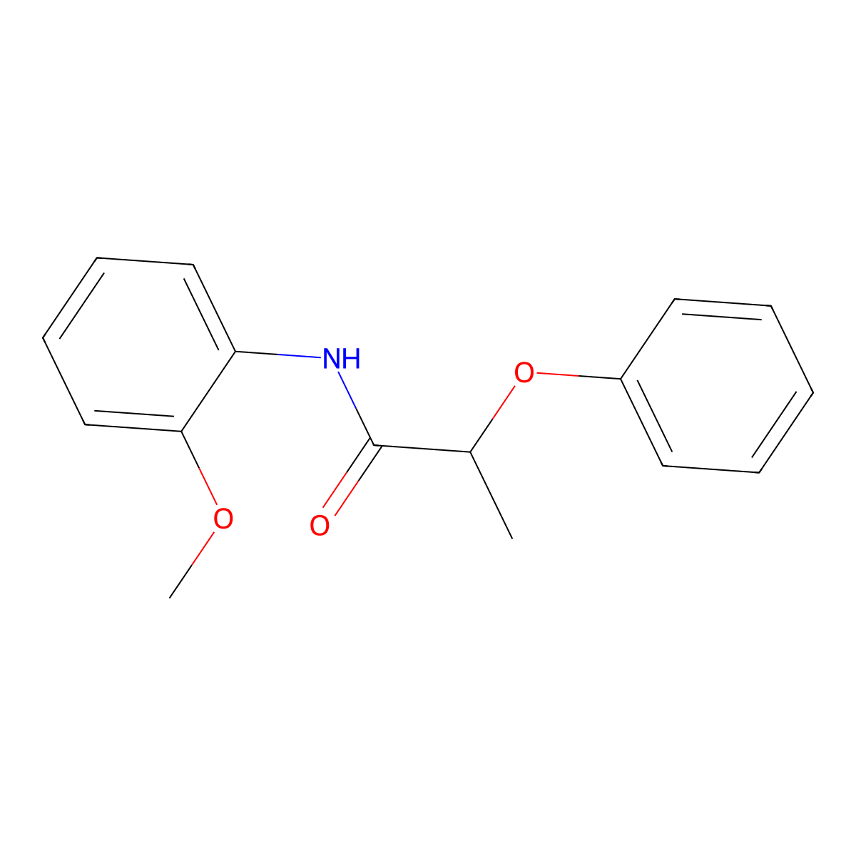 N-(2-methoxyphenyl)-2-phenoxypropanamide molecular structure, CAS 723256-55-1