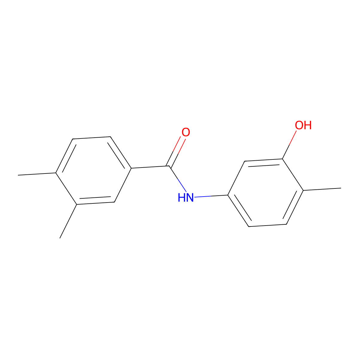 N-(3-hydroxy-4-methylphenyl)-3,4-dimethylbenzamide molecular structure, CAS 723256-61-9
