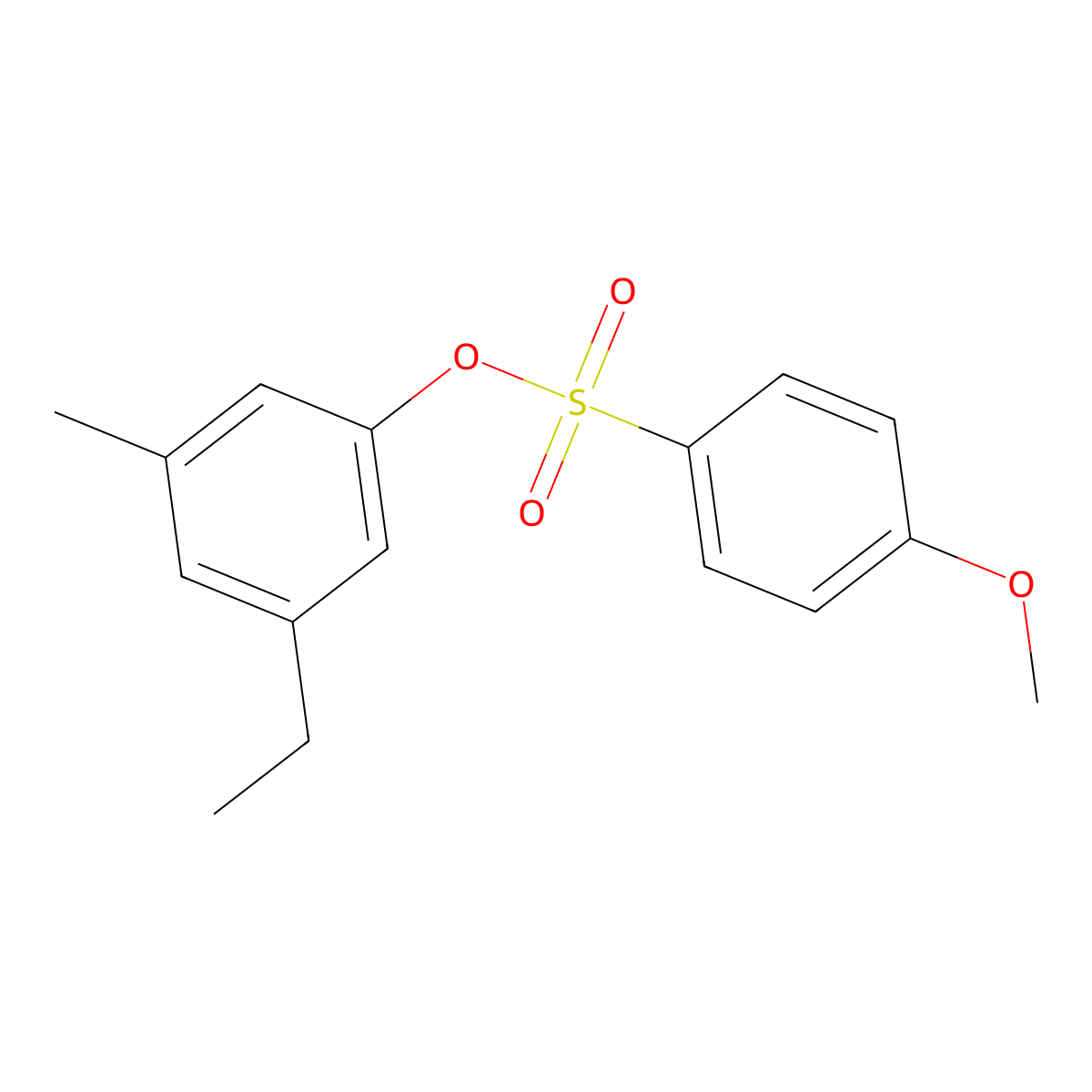 3-Ethyl-5-methylphenyl4-methoxybenzenesulfonate molecular structure, CAS 723256-64-2