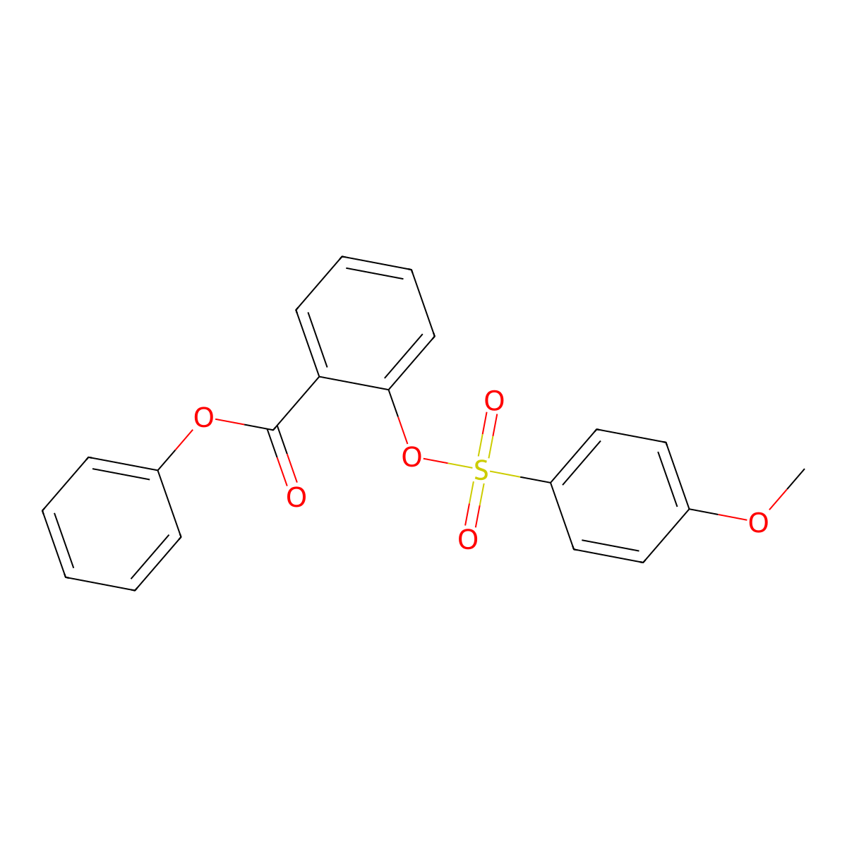 Phenyl2-{[(4-methoxyphenyl)sulfonyl]oxy}benzoate molecular structure, CAS 723256-72-2