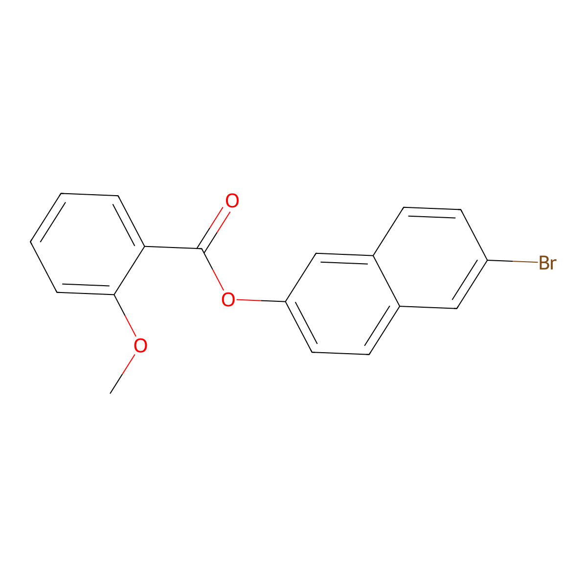 (6-Bromonaphthalen-2-yl) 2-methoxybenzoate molecular structure, CAS 723257-27-0