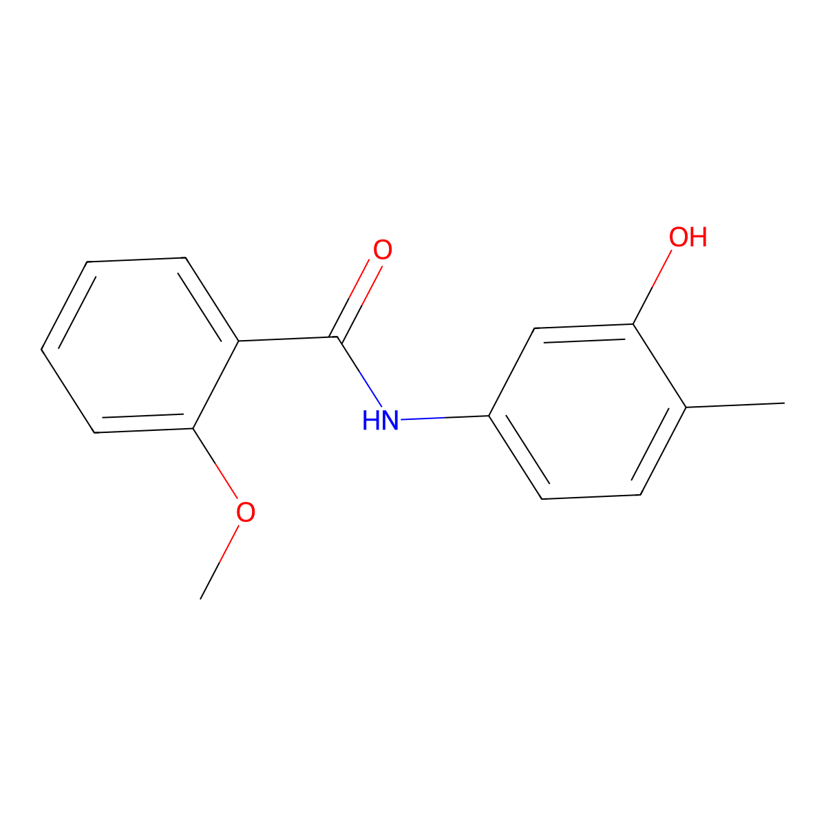 N-(3-hydroxy-4-methylphenyl)-2-methoxybenzamide molecular structure, CAS 723257-28-1