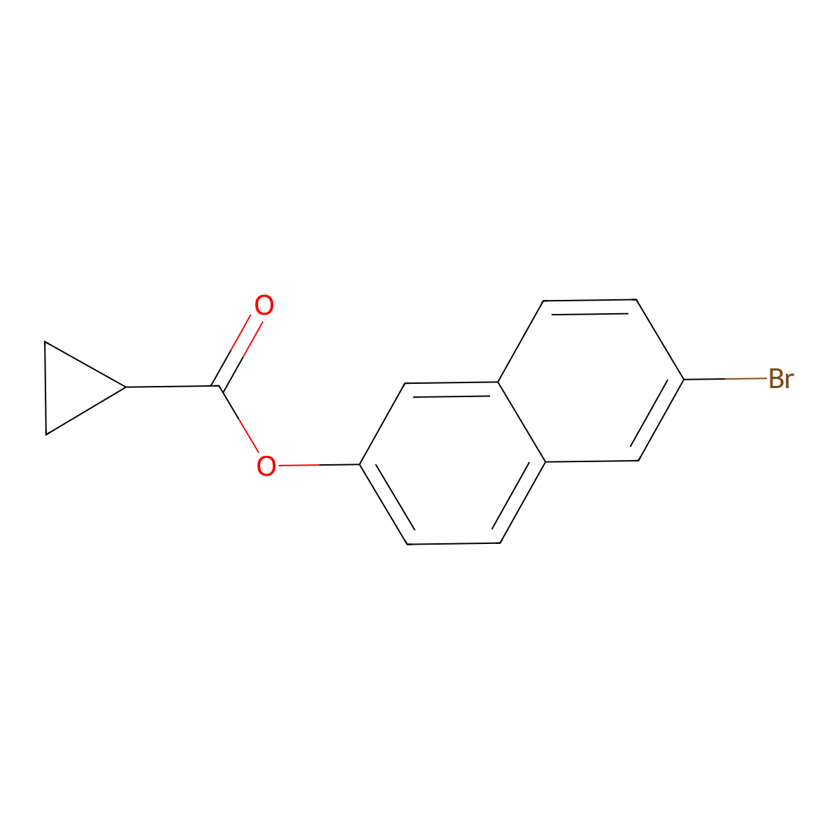 6-Bromo-2-naphthylcyclopropanecarboxylate molecular structure, CAS 723257-44-1