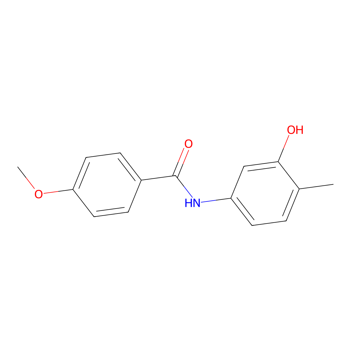 N-(3-hydroxy-4-methylphenyl)-4-methoxybenzamide molecular structure, CAS 723257-49-6