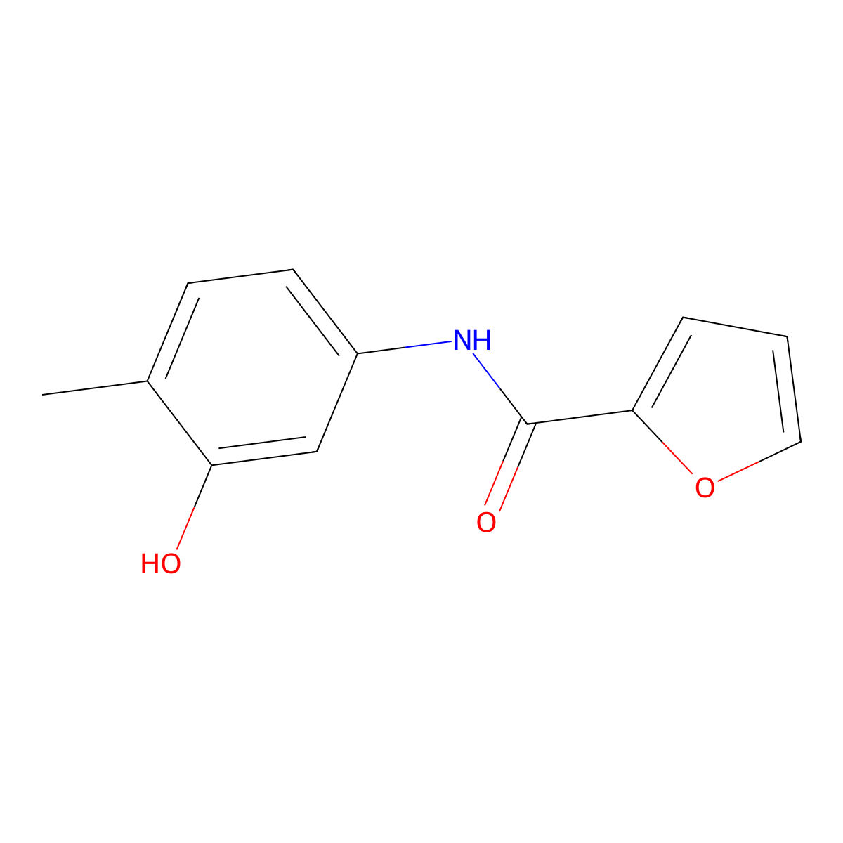 N-(3-hydroxy-4-methylphenyl)furan-2-carboxamide molecular structure, CAS 723257-51-0