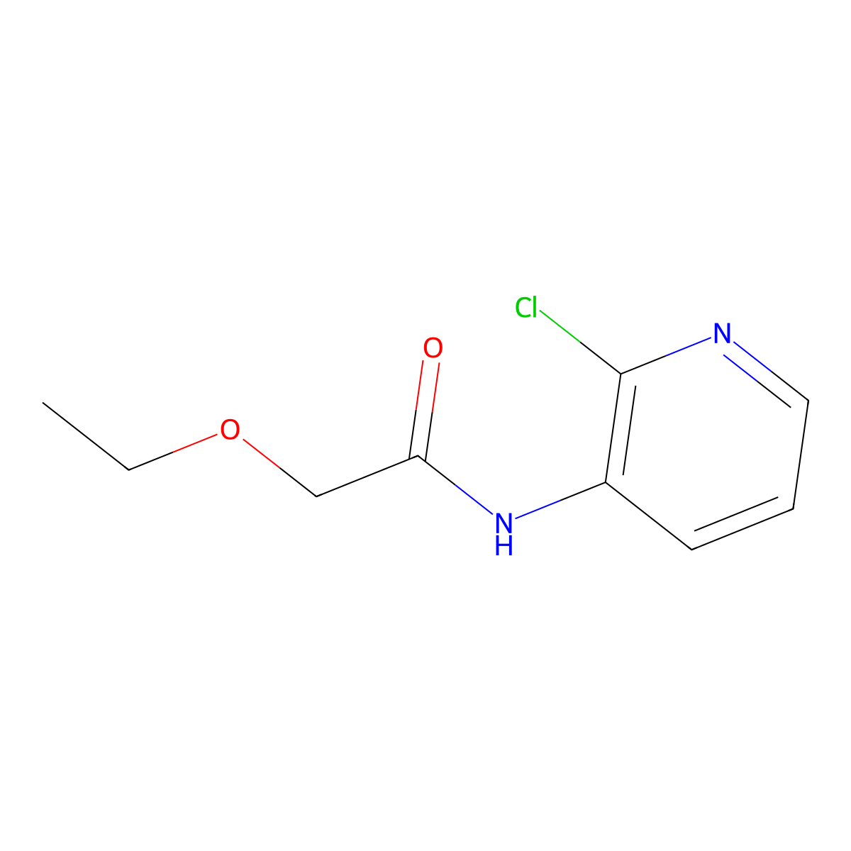 N-(2-chloro-3-pyridinyl)-2-ethoxyacetamide molecular structure, CAS 723257-81-6