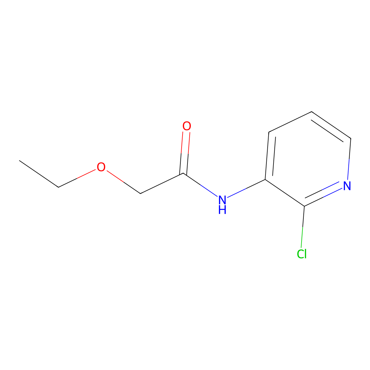 N-(2-chloro-3-pyridinyl)-2-ethoxyacetamide molecular structure, CAS 723257-81-6
