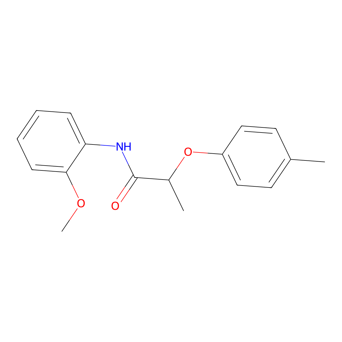 N-(2-methoxyphenyl)-2-(4-methylphenoxy)propanamide molecular structure, CAS 723258-07-9