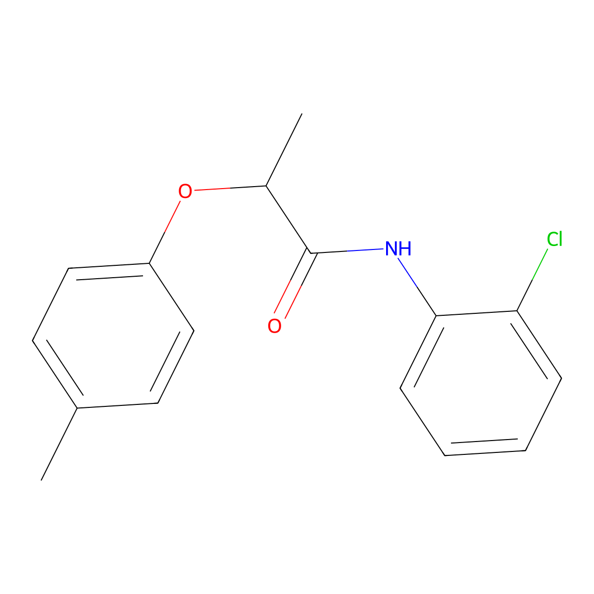 N-(2-chlorophenyl)-2-(4-methylphenoxy)propanamide molecular structure, CAS 723258-15-9