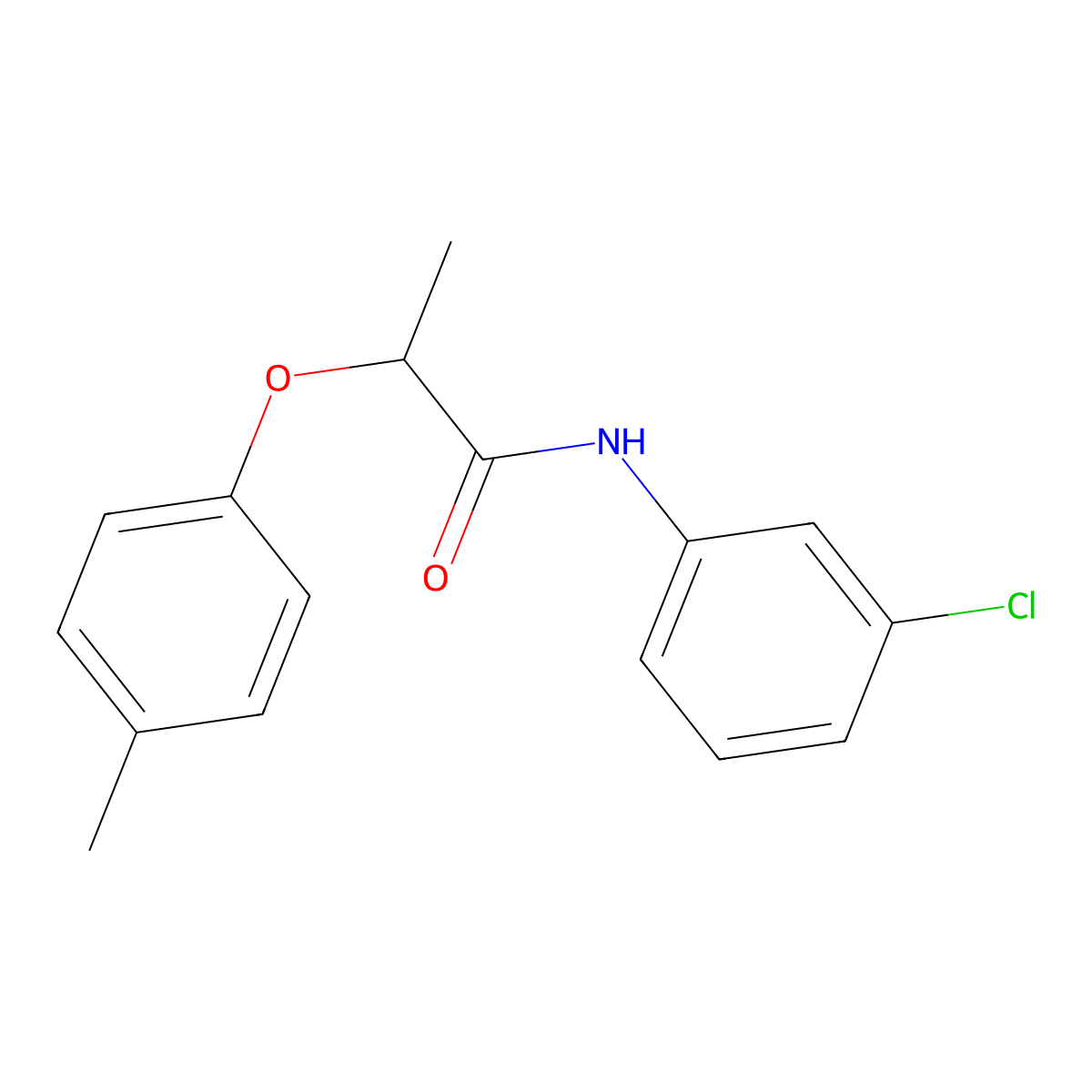 N-(3-chlorophenyl)-2-(4-methylphenoxy)propanamide molecular structure, CAS 723258-37-5