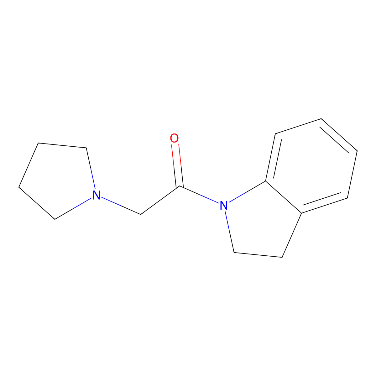 1-(1-Pyrrolidinylacetyl)indoline molecular structure, CAS 723258-78-4