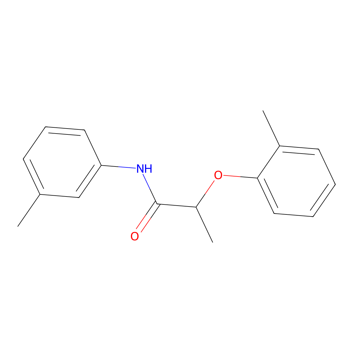 2-(2-methylphenoxy)-N-(3-methylphenyl)propanamide molecular structure, CAS 723259-37-8