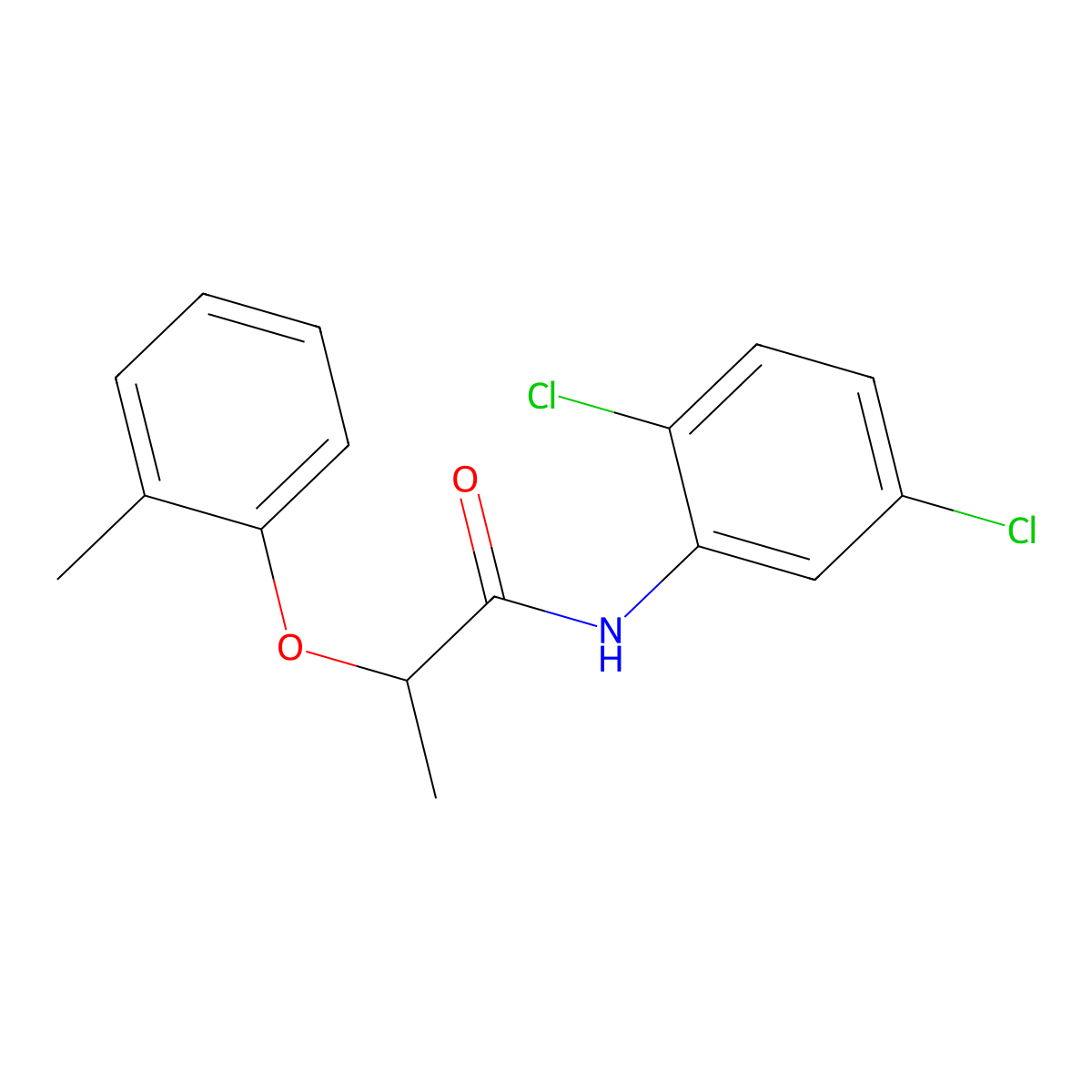 N-(2,5-dichlorophenyl)-2-(2-methylphenoxy)propanamide molecular structure, CAS 723259-44-7