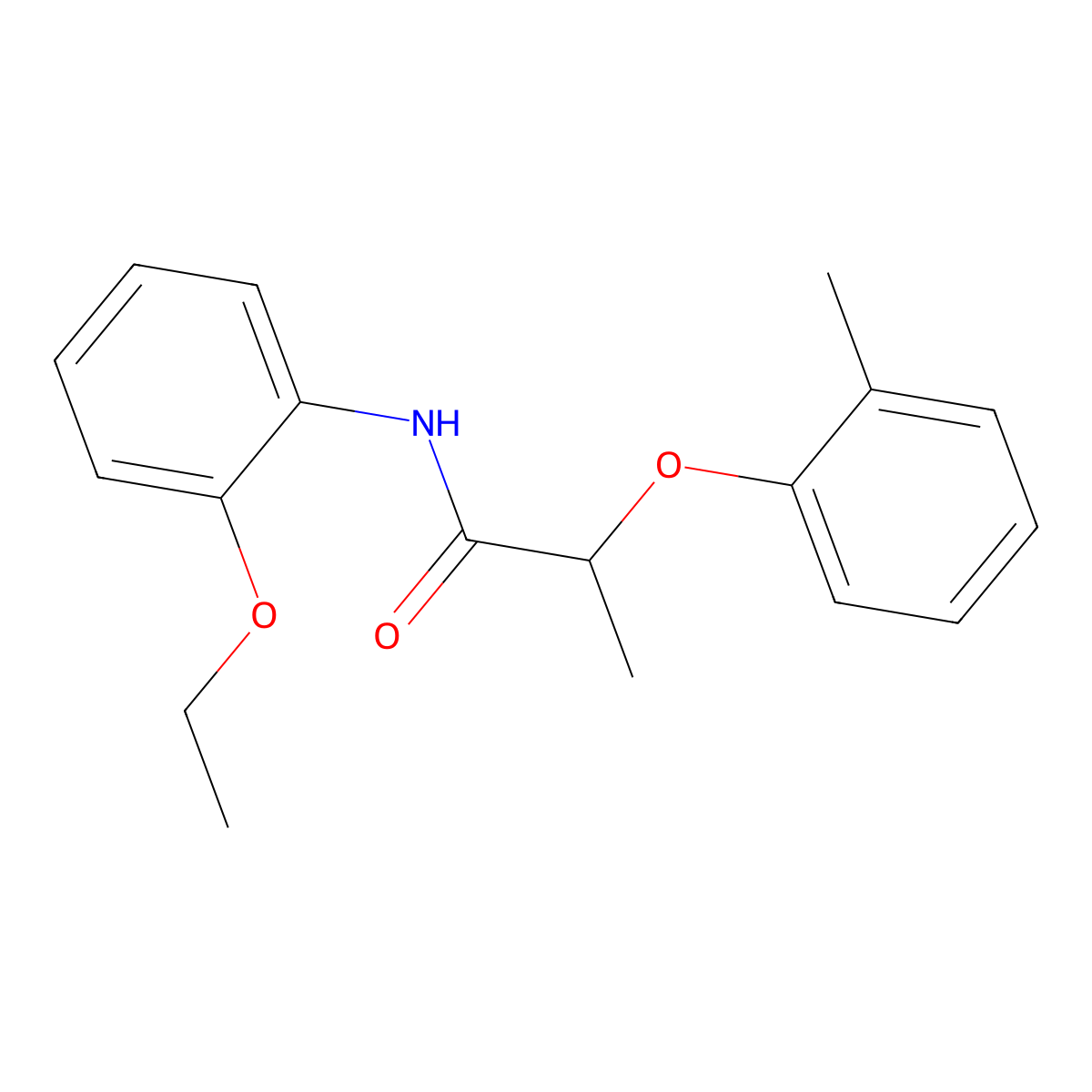 N-(2-ethoxyphenyl)-2-(2-methylphenoxy)propanamide molecular structure, CAS 723259-64-1