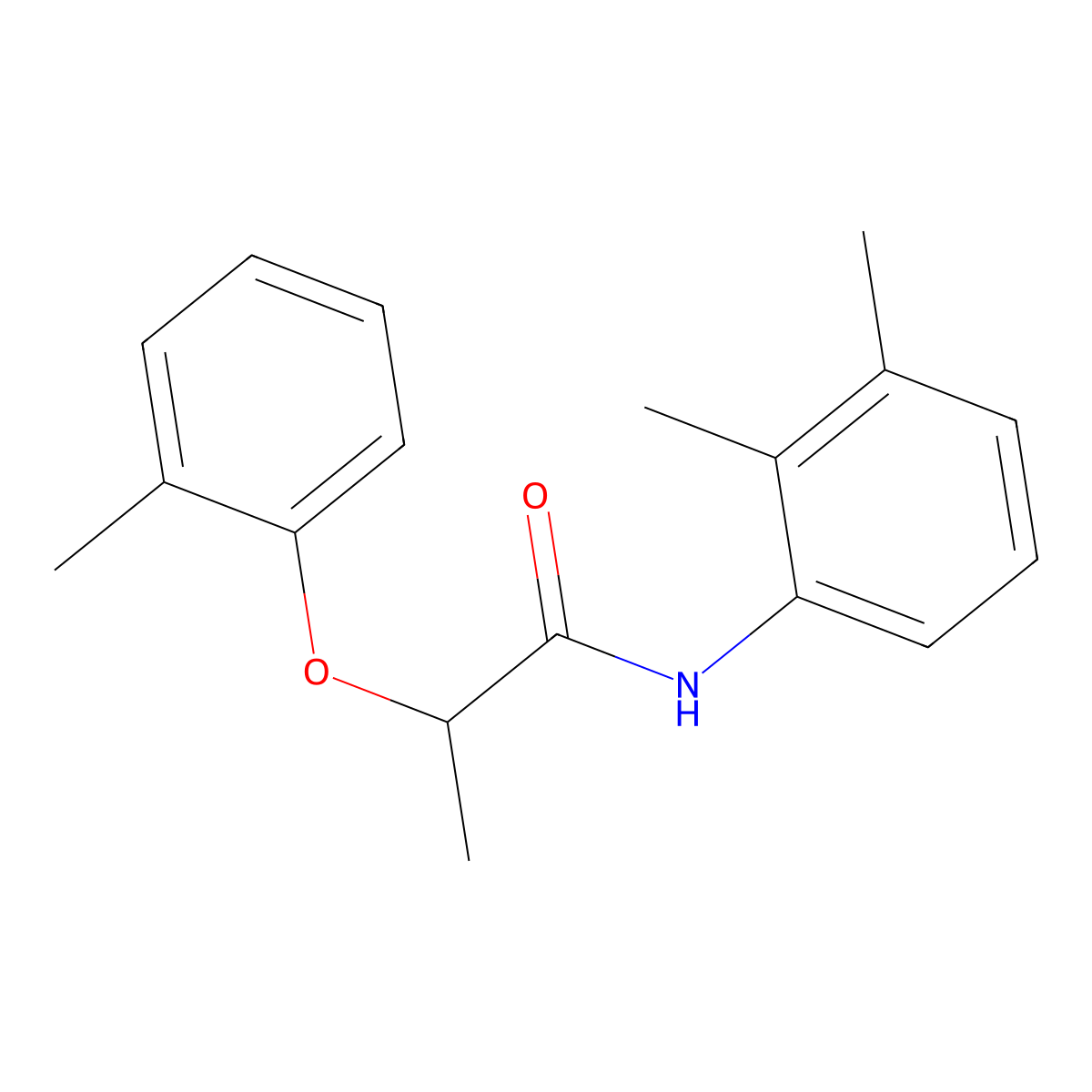 N-(2,3-dimethylphenyl)-2-(2-methylphenoxy)propanamide molecular structure, CAS 723259-77-6