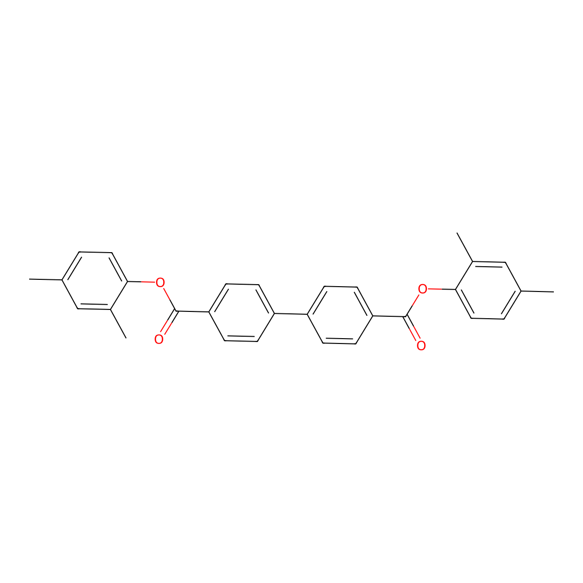 Bis(2,4-dimethylphenyl) [1,1'-biphenyl]-4,4'-dicarboxylate molecular structure, CAS 723260-00-2