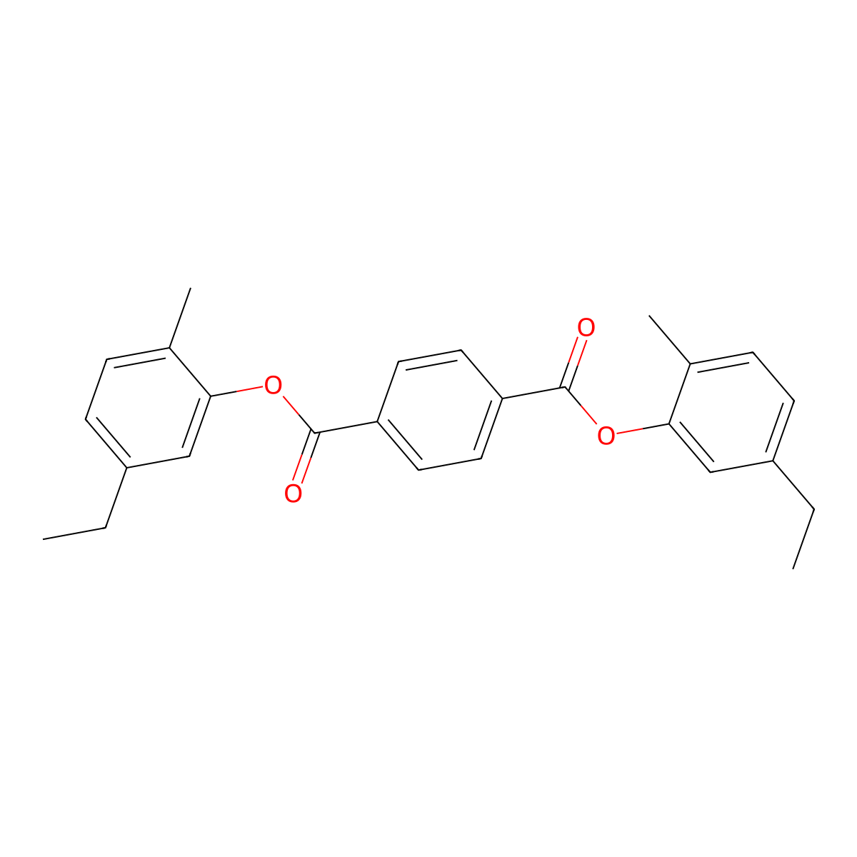 Bis(5-ethyl-2-methylphenyl) terephthalate molecular structure, CAS 723260-02-4